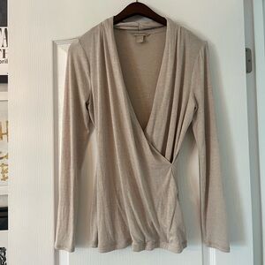 Banana Republic Lightweight VNeck Wrap Look Sweater Sz Small